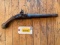Old, Ornate, antique flintlock pistol 18 inches long, with brass butt-plate and trigger guard, not t