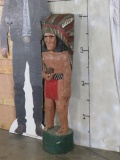 Vintage Cigar Store Indian Carved from Wood
