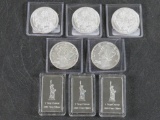 Legendary Warrior 1oz fine .999 Silver Coin-3, Liberty 1oz .999 Silver Coin -2, Lady Liberty 1oz Sil