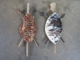 2 Small African Shields made from Animal Hide (ONE$)