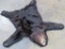 Felted Black Bear Rug w/Mounted Head -Nose needs repair 5'7