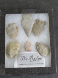 6 Flint Points in Display Case (ONE$)