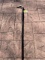 Beautiful, NEW fancy, walking cane carved wood, with Wildebeest horn handle 42 inches long Zebra hid