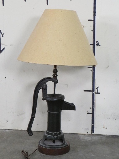 Antique Cast Iron Well Water Pump Lamp DECOR
