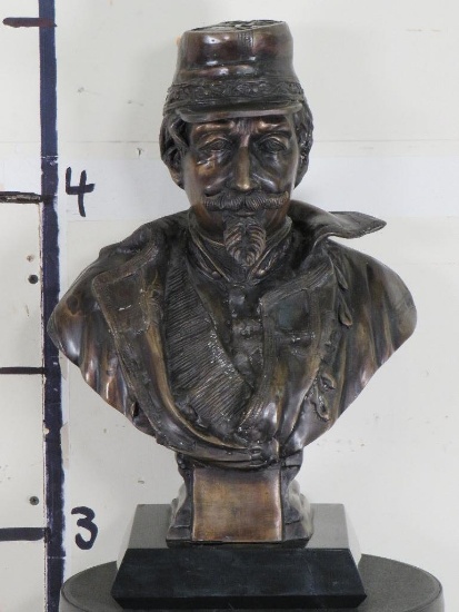 Large Bronze Bust of Napoleon III on Marble Base, no Makers Mark BRONZE ART