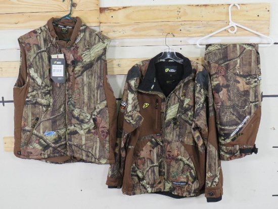 Mossy Oak Scent Blocker Hunting Gear Bundle, Vest XL New w/Tags, Jacket XL lightly worn, Pants L