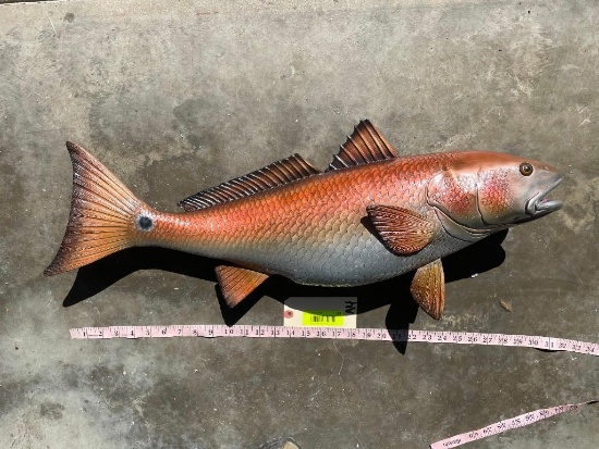 Beautiful Repro Red fish, NIB, about 29 inches long excellent fish taxidermy , sportsman decor