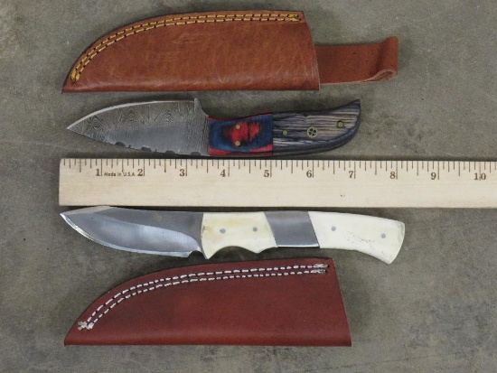 2 Knives w/Leather Sheaths (ONE$) KNIVES