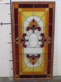 Big Framed Stained Glass Window Says 