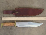 Knife w/Wood Handle and Leather Sheath KNIVES