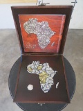 Puzzle of Africa in Wood Box -Product of Africa