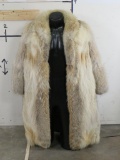 Full Length Coyote Fur Coat w/Nice Liner, Previous Owner was a Smoker, Appears to be a women's SZ S