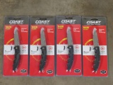 4 COAST Pocket Knives New in Package 3