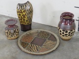 Contemporary Vase, Jug, Large Candle Holder & Tray (ONE$)