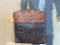 Brand New Genuine Leather Garment Bag w/Beautiful Tooled Leather Accents LUGGAGE
