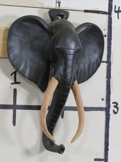 Hand Carved Wood Elephant Wall Hanger AFRICAN ART