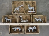7 Resin African Animal Figurines (New in Box) DECOR