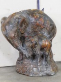 Beautiful Elephant Statue of Mother & Baby Calf Says, 