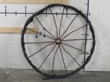 Big Antique F&H Tractor/Wagon Wheel ANTIQUES