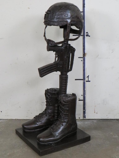 Awesome XXL Bronze "Show of Support" Veterans Memorial Fallen Soldier Statue BRONZE ART