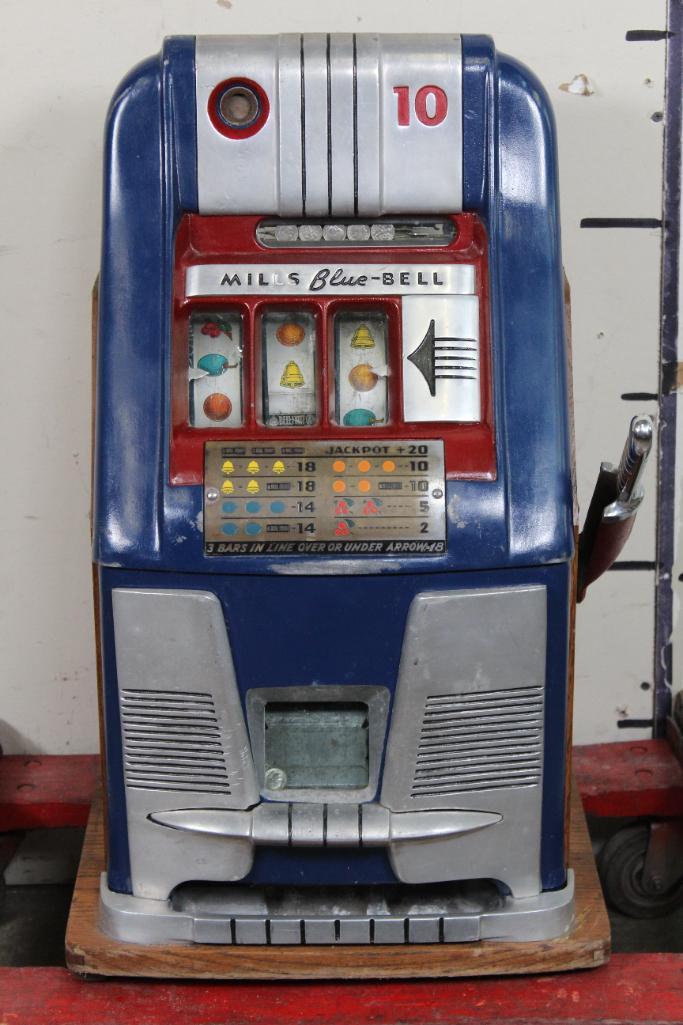 Mills 10 Cent Blue-Bell Hi-Top Slot Machine from | Proxibid