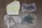 (4) Mineral Slices-ONYX, AMETHYST, AGATE, and PETRIFIED WOOD (ONE$)