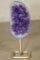 Deep Purple AMETHYST Crystal Cluster on a Metal Stand