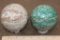 (1) CRAZY LACE AGATE Mineral Sphere and (1) GREEN FUCHITE Mineral Sphere (ONE$)
