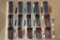 (15) *New* Damascus Steel Folding Pocket KNIVES with Leather Cases (ONE$)