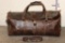 *Brand New* Brown Leather Duffle Bag with an Attachable Strap