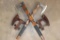 (2) Contemporary Viking Battle AXES with Carbon Steel Blades (ONE$)