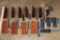 (15) *New* Damascus Knives with Leather Sheaths (ONE$)