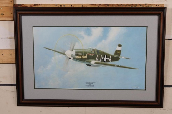 "P51B Mustang" Art Print signed in Pencil by the artist James H. Howard