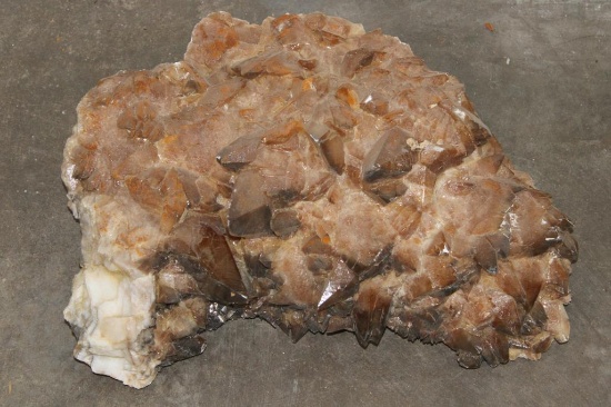 XL 45 lb Honey and Smoky DOGTOOTH CALCITE Crystal Cluster Formation