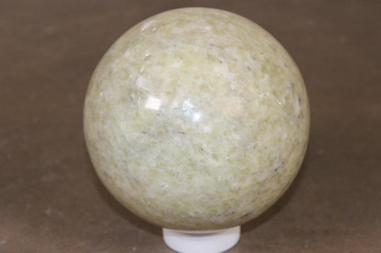 Big Polished 9 lb Light Green SERPENTINE Mineral Sphere