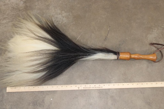 Big African Animal Tail SWATTER with a Wooden Handle
