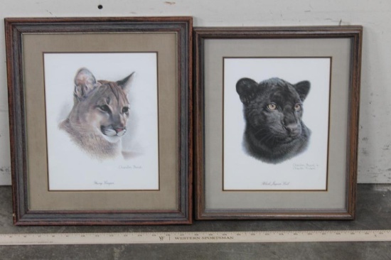 (2) Framed Art Prints by artist Charles Frace. 1 is signed (ONE$)