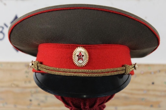 Great Condition Original Soviet Union USSR ARMY OFFICER'S HAT/VISOR. Size 56