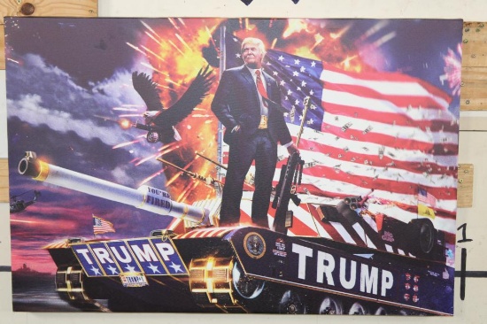 President Donald Trump Patriotic Canvas Print