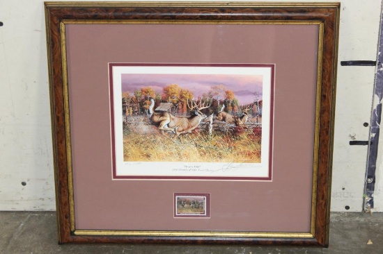 "Deuces Wild" 1996 NRA Print and Stamp, signed and numbered by artist Gary Robert Swanson