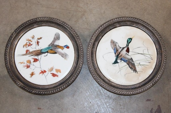 (2) Delano Studios Silverplated and Porcelain Platters or Trays (ONE$)