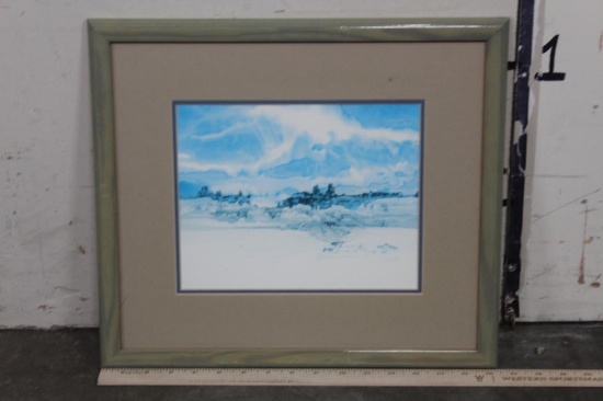 Framed Watercolor Lithograph by artist Michael Atkinson