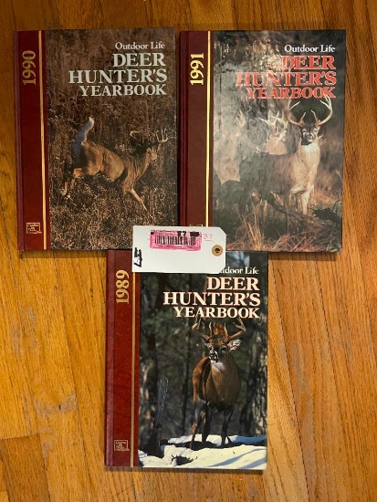 (3) Outdoor Life "DEER HUNTER'S YEARBOOKS". Years 1989-1990-1991 (ONE$)