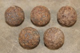 (5) Antique Civil War Era Canister Grapeshot IRON CANNON BALLS Used by the Confederate Army (ONE$)