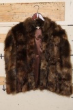 Beautiful Natural BEAVER Patchwork Fur Coat, Size Medium-Large