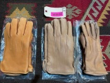 (3) Pairs of *NEW* DEER SKIN Leather Gloves. Size XLG, LG and Ladies Small (ONE$)