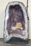 XXL 100 lb AMETHYST CRYSTAL GEODE CATHEDRAL with a Clear Quartz Cluster