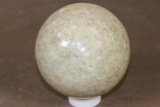 Big Polished 9 lb Light Green SERPENTINE Mineral Sphere