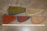 (5) LEATHER Handgun or Pistol Cases with Zippers (ONE$)