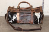 *Brand New* Cow Hide and Brown Leather Duffle Bag